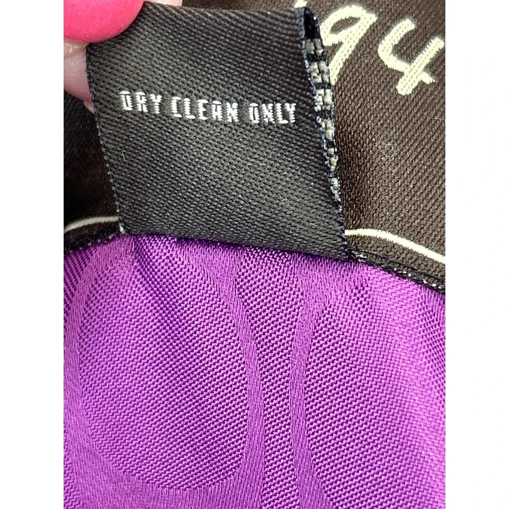 Coach 1941 Wool Coat Womens L Multicolor Tattersall Tweed Plaid Purple Lining - Picture 8 of 10